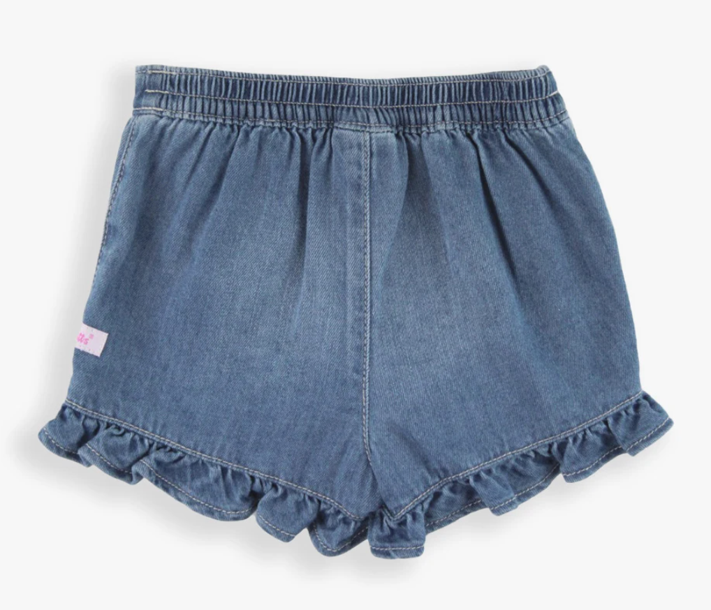 RB Light Wash Denim Ruffle Skort