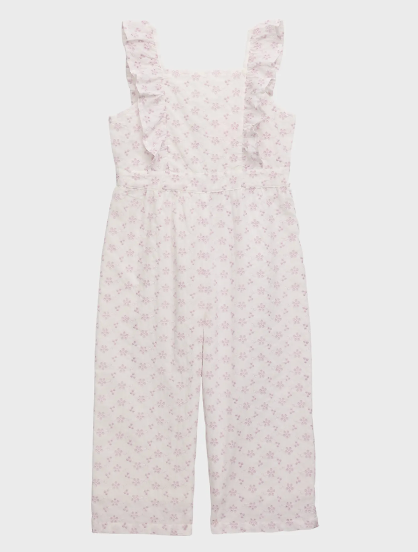 Fresh Violet Eyelet Combo Cropped Jumper