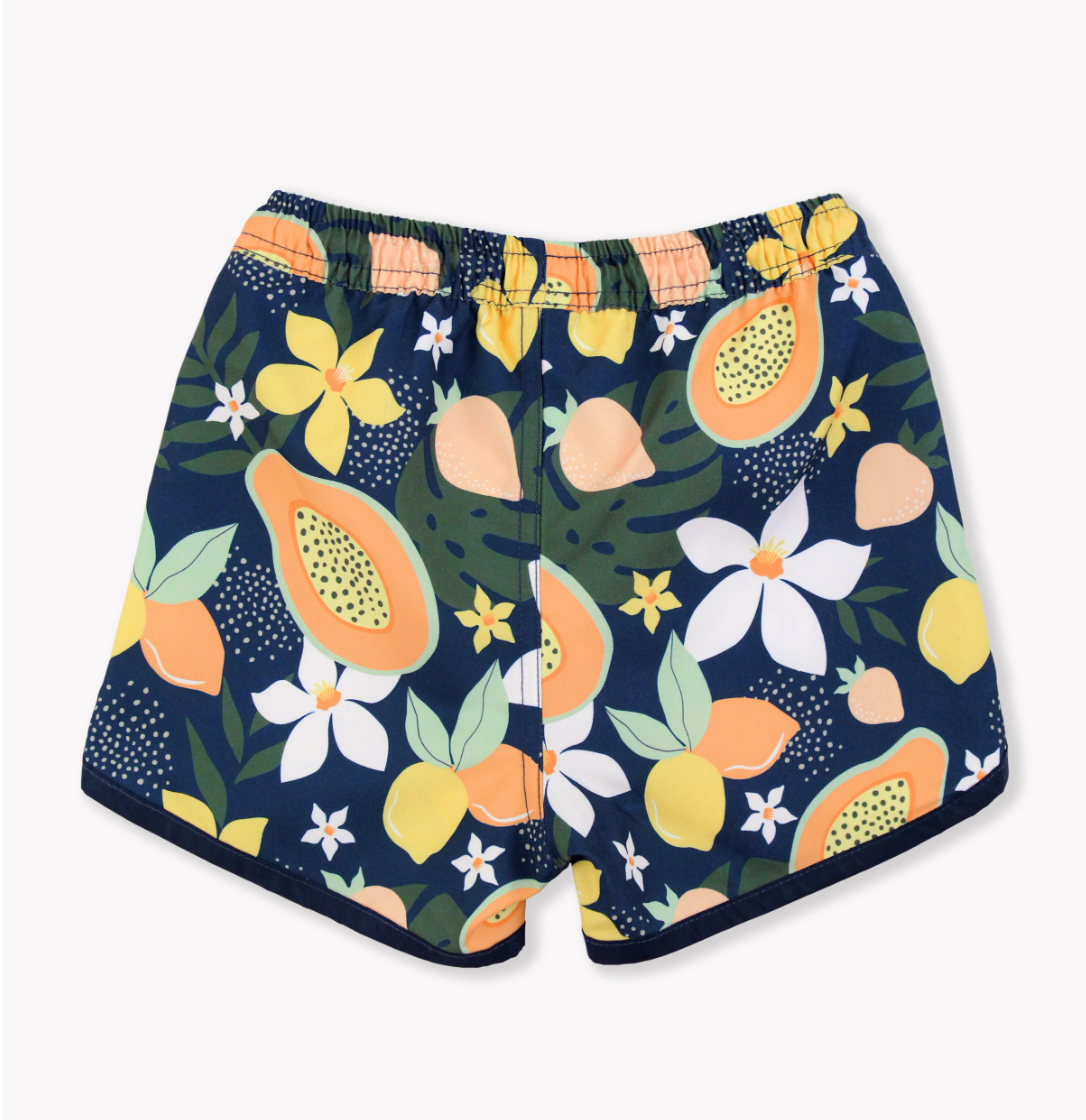 RB Into the Tropics Dolphin Hem Swim Trunks