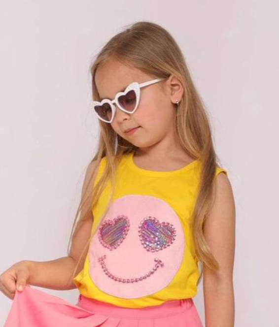 Lola & the Boys Sunshine Emoji Tank