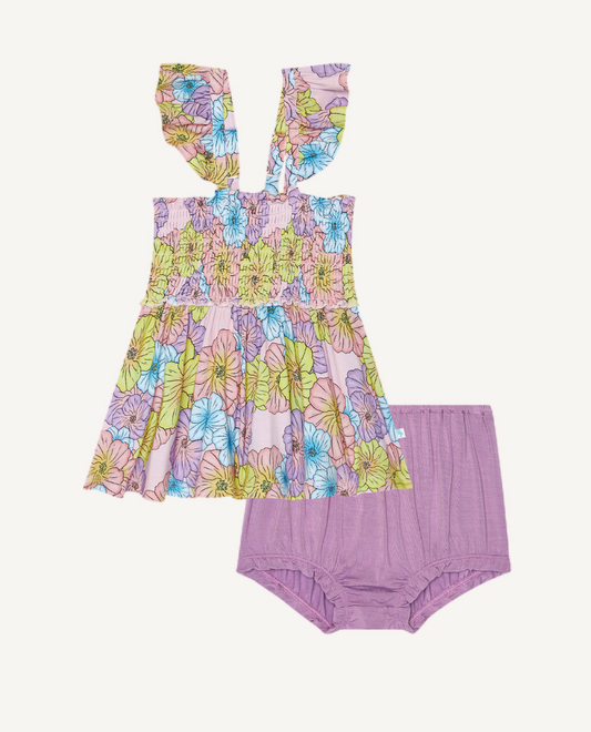 PP Kourtney Smocked Babydoll/Bloomer Set