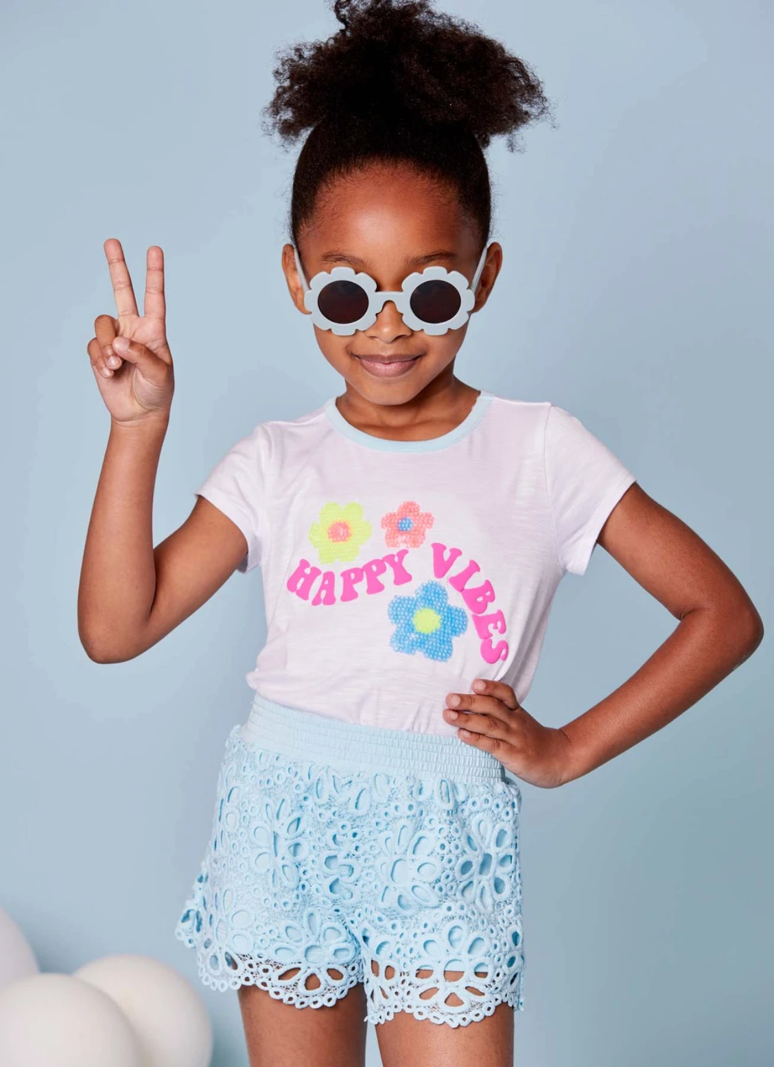 Happy Vibes Sequin Tee