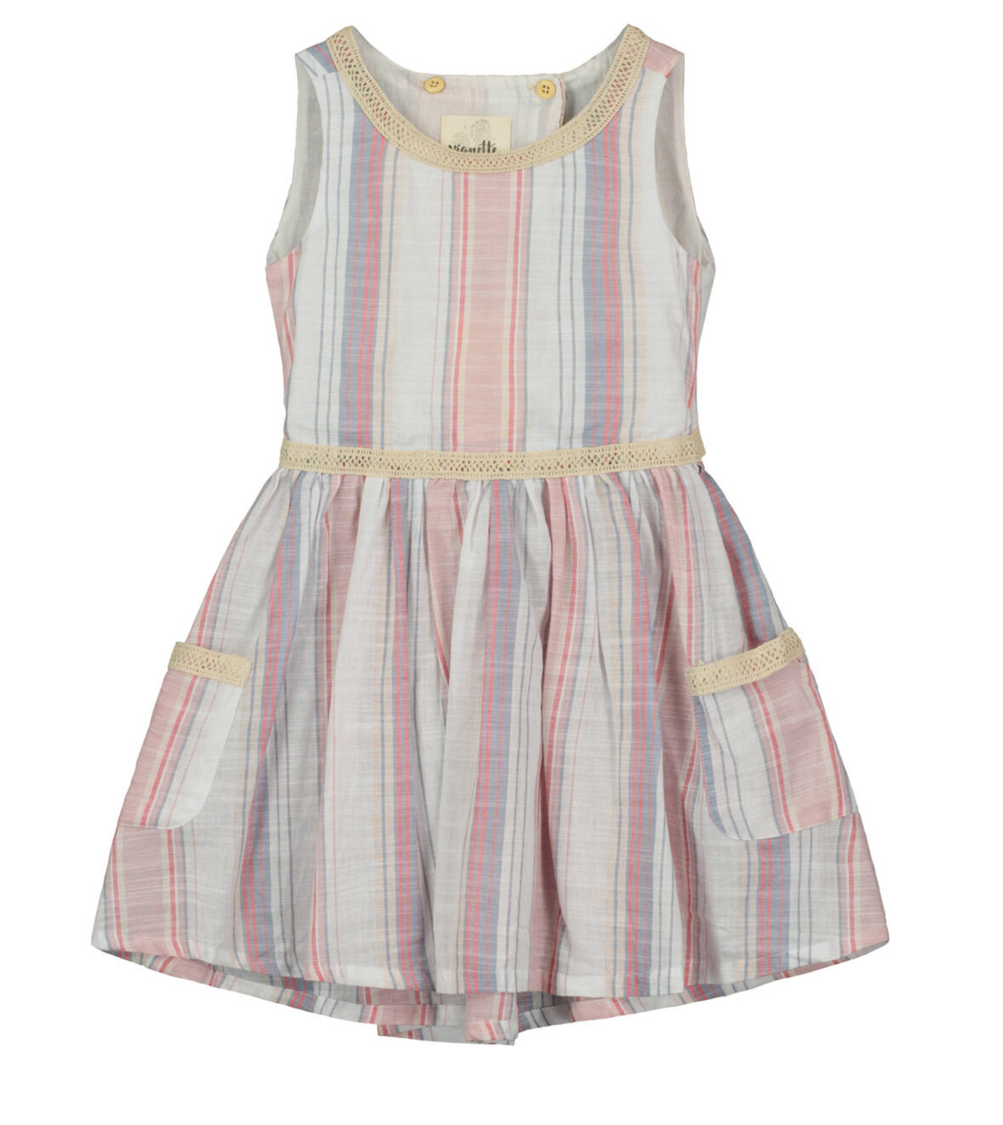Nina Red/Pink/Navy Stripe Dress