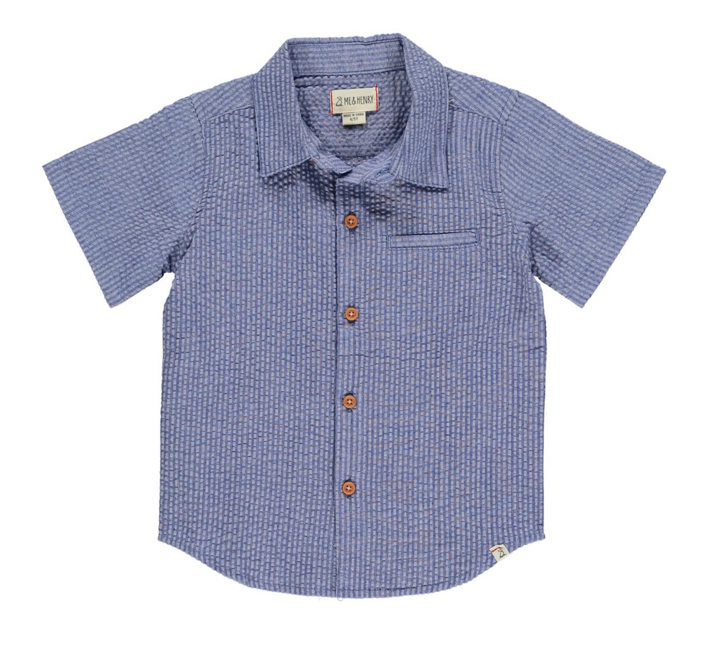 Newport Navy Seersucker Woven Shirt