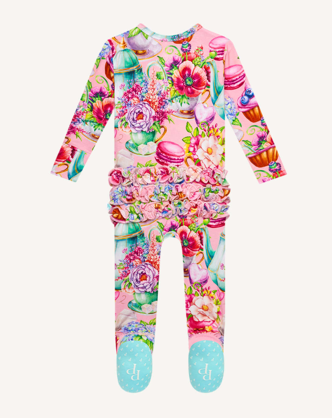 Posh Peanut Elizabeth Footie Ruffled Zippered One Piece