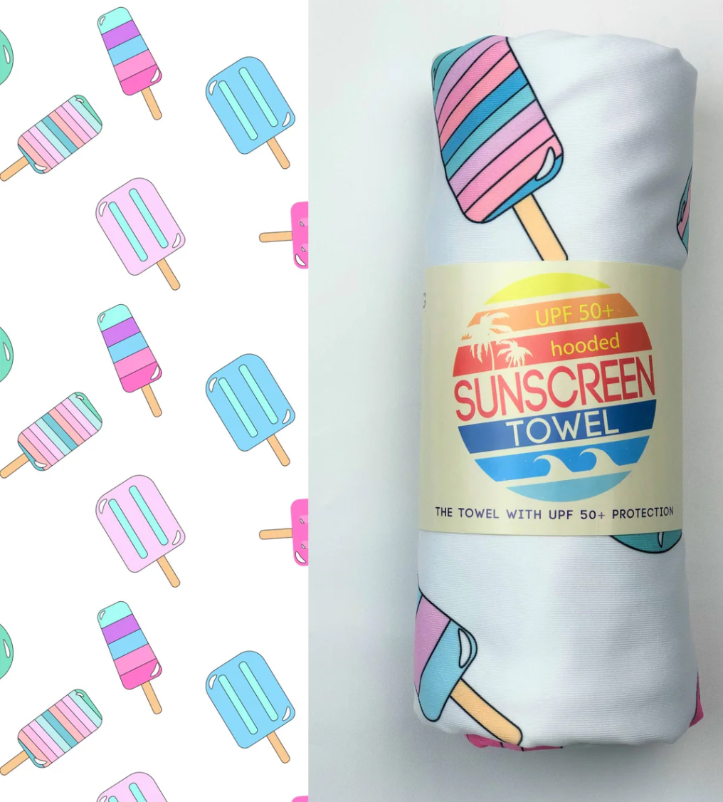 UPF 50+ Sunscreen Towel Popsicles