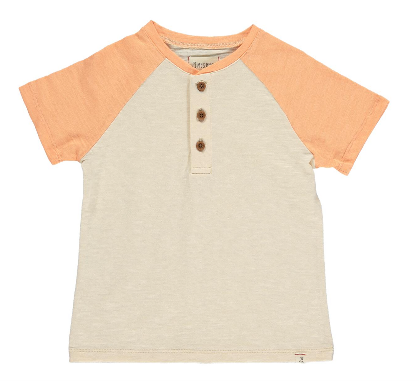 Beacon Cream/Peach Raglan Tee