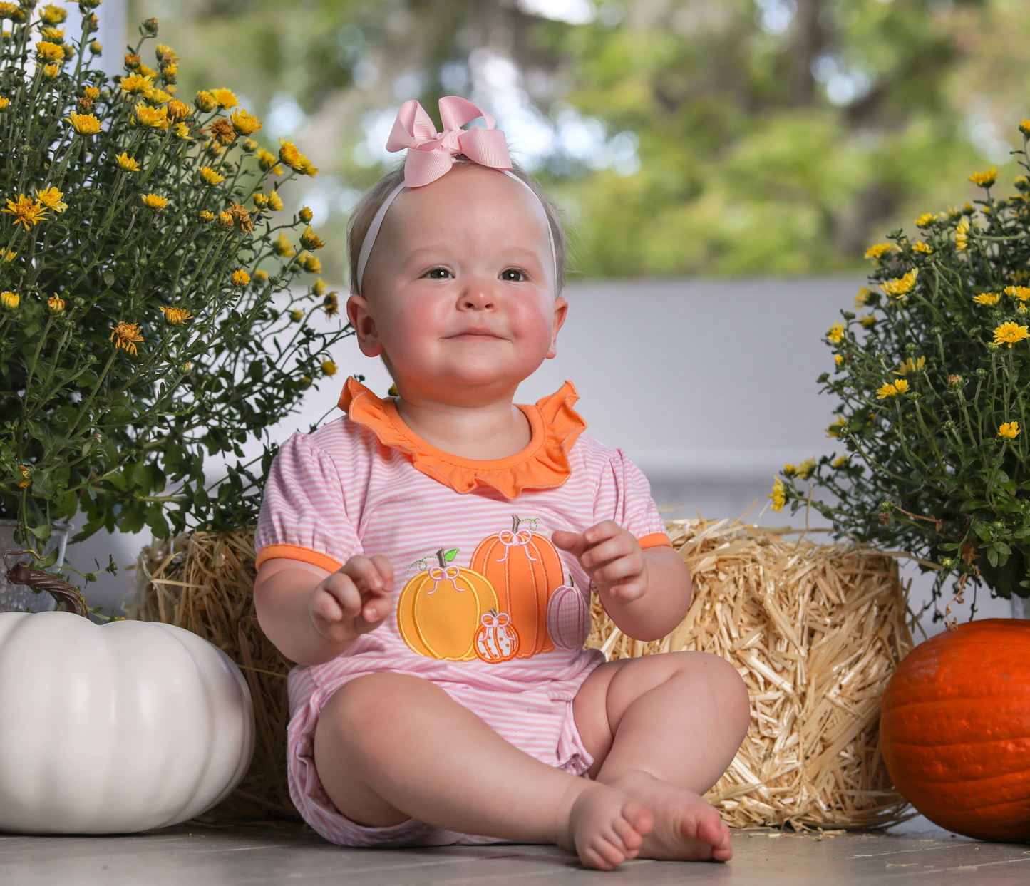 TSK Pumpkin Patch SS Romper