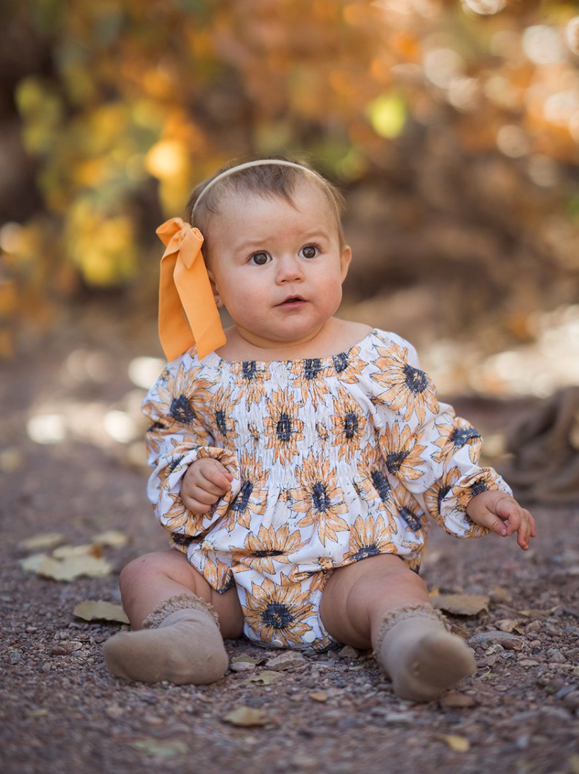 Boho Romper Sunflowers