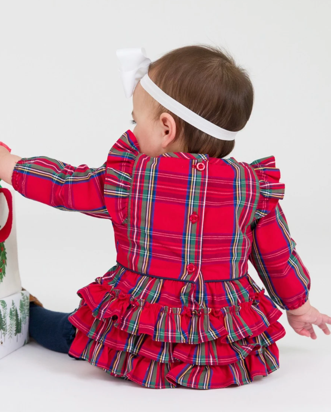 Tis the Season  Plaid Bubble Romper