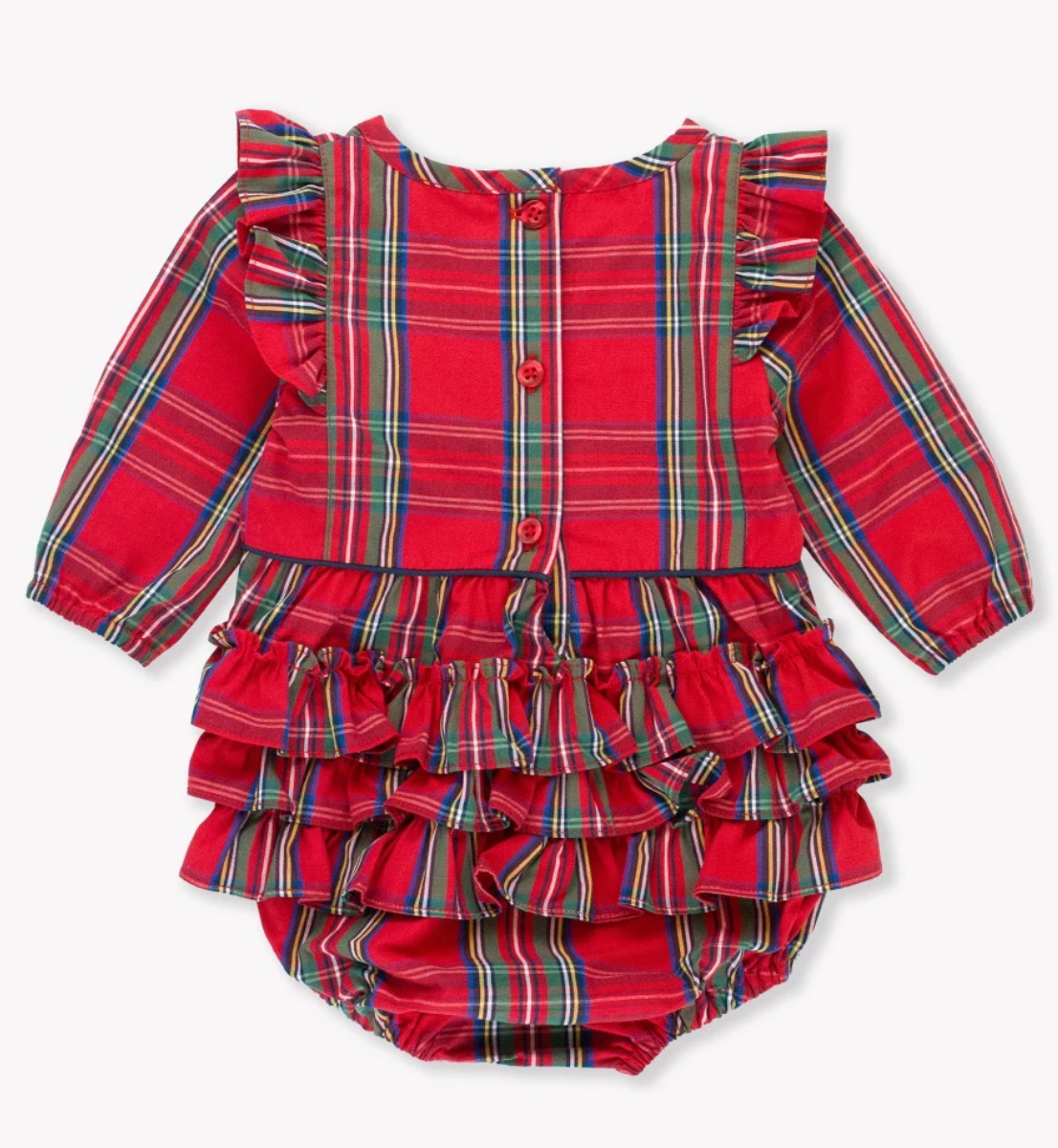 Tis the Season  Plaid Bubble Romper