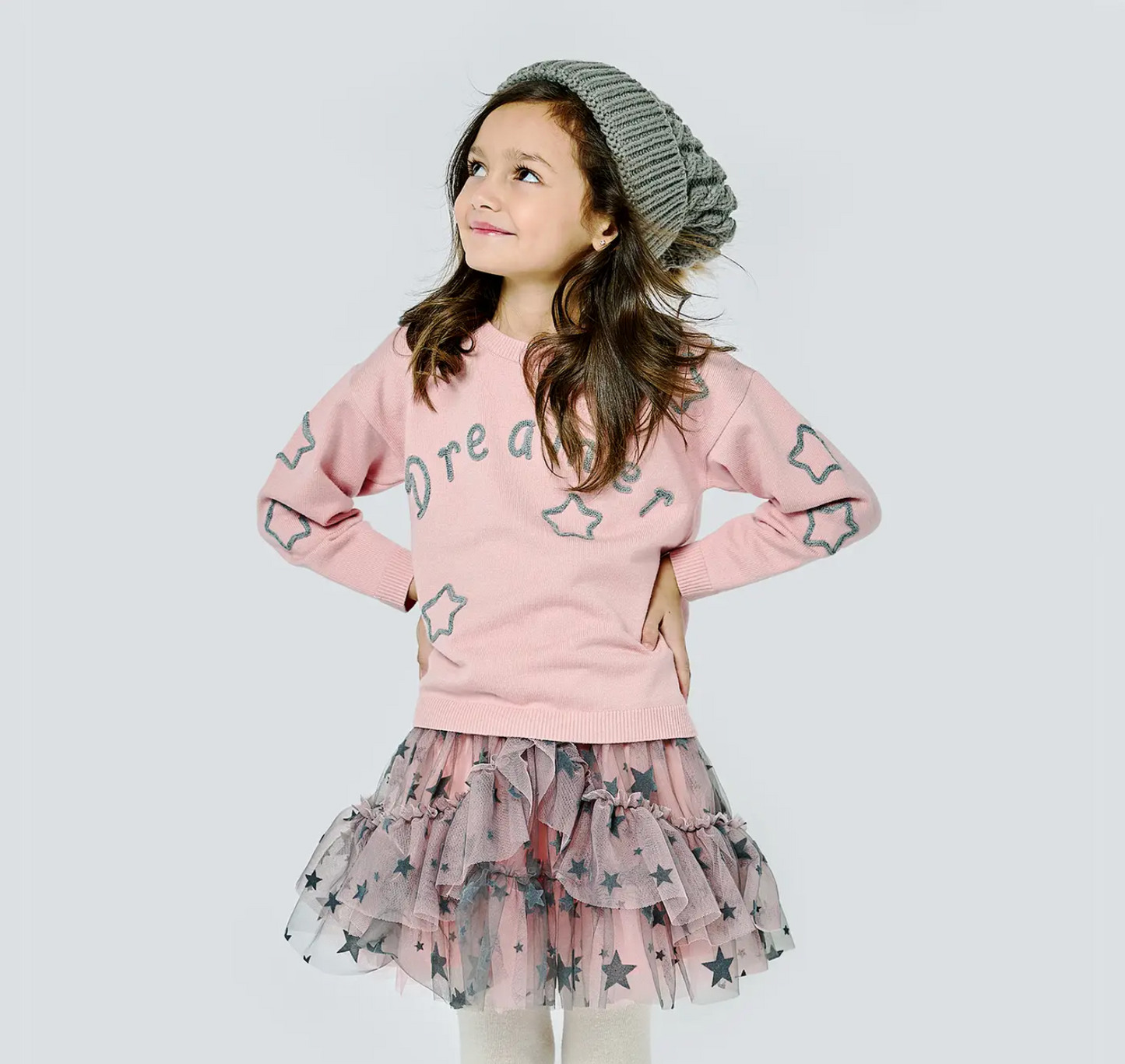 Dreamer Sweater Top Dusty Pink