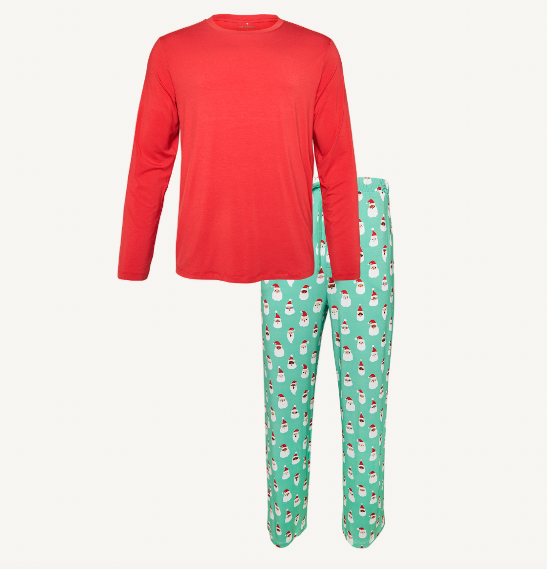 Posh Peanut Santa Medley Men's Long Sleeve Pajama