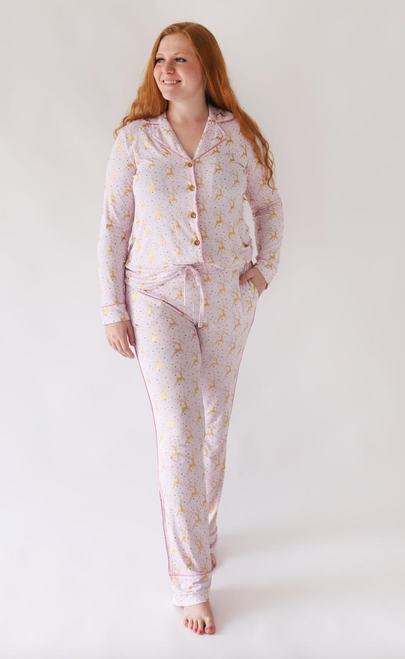 Posh Peanut Ryleigh Women's LS Relaxed Long Pajama Set