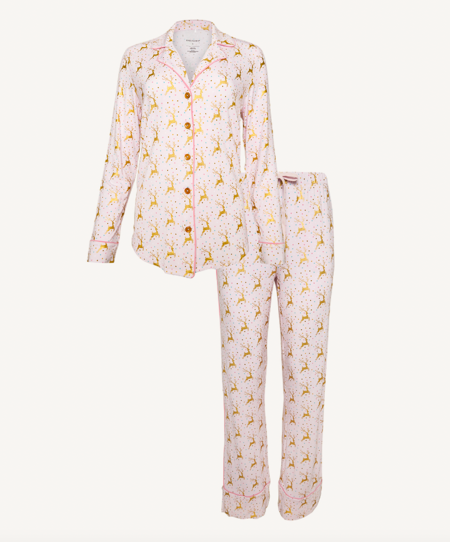 Posh Peanut Ryleigh Women's LS Relaxed Long Pajama Set