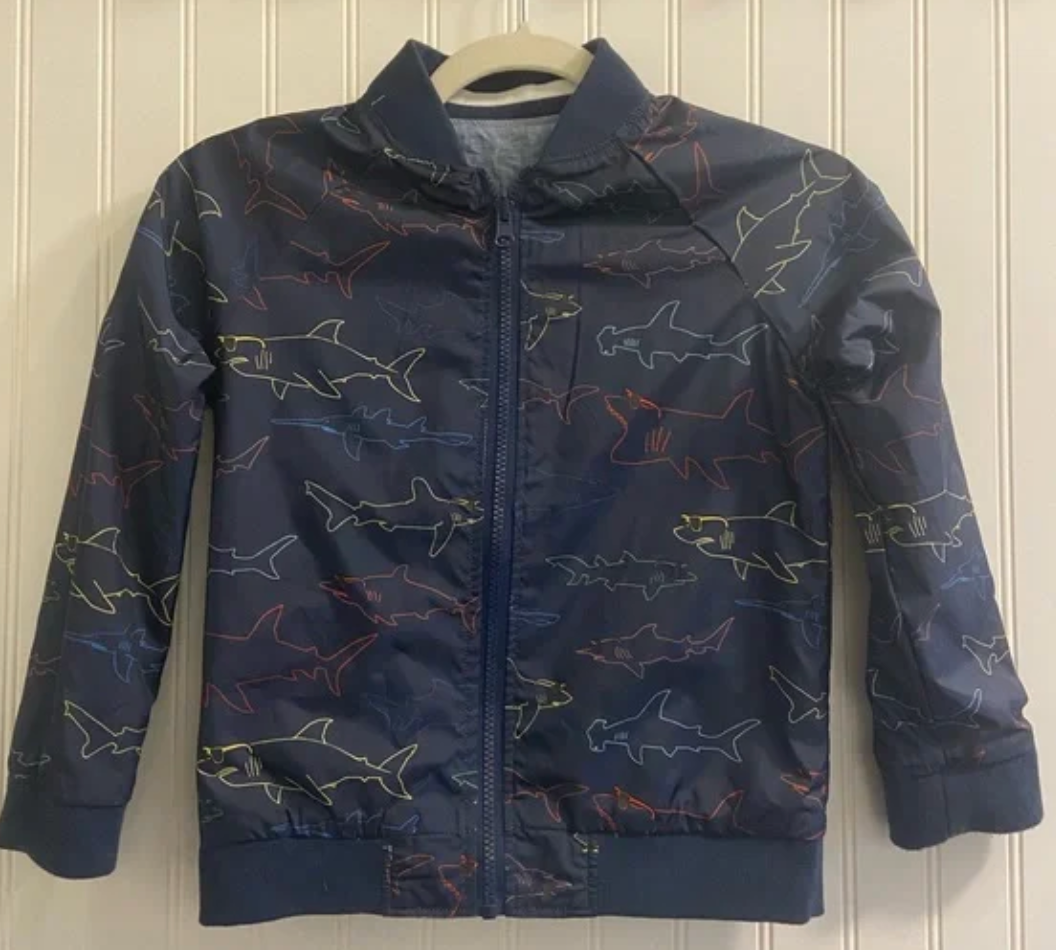 Chambray Sharks Reversible Jacket