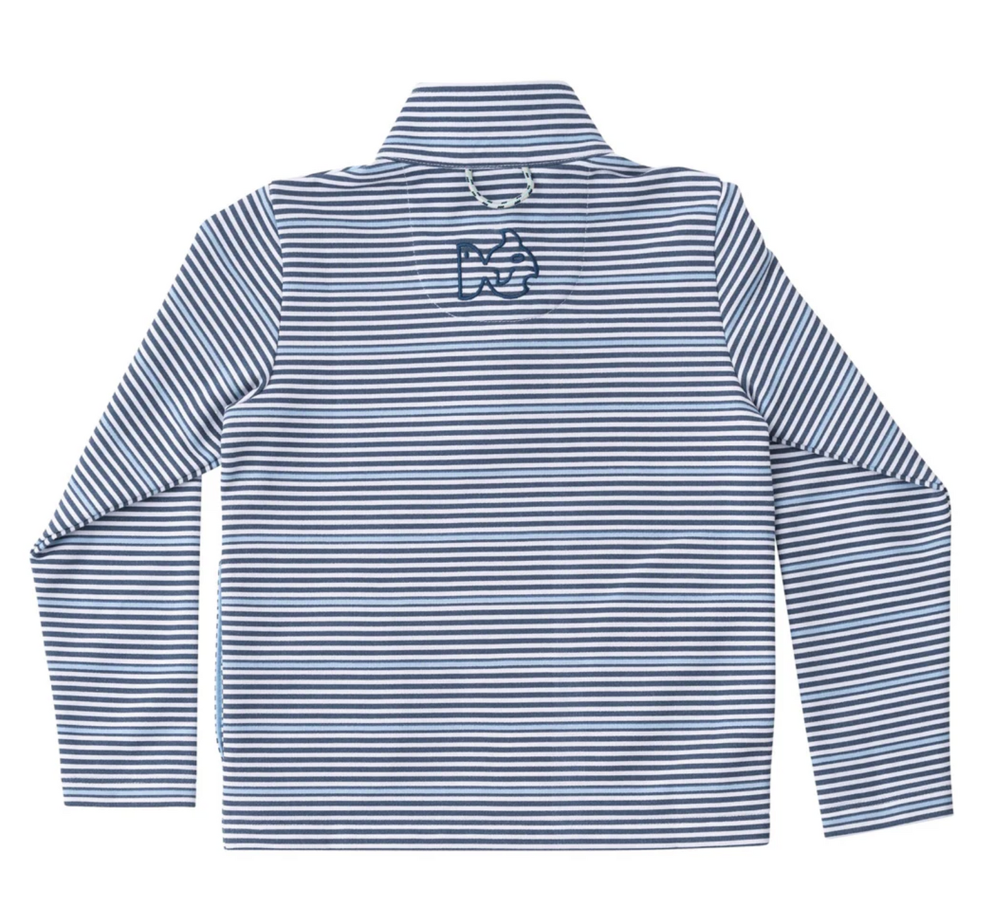 Big Dipper Fishing Club Stripe Sporty Snap Pullover