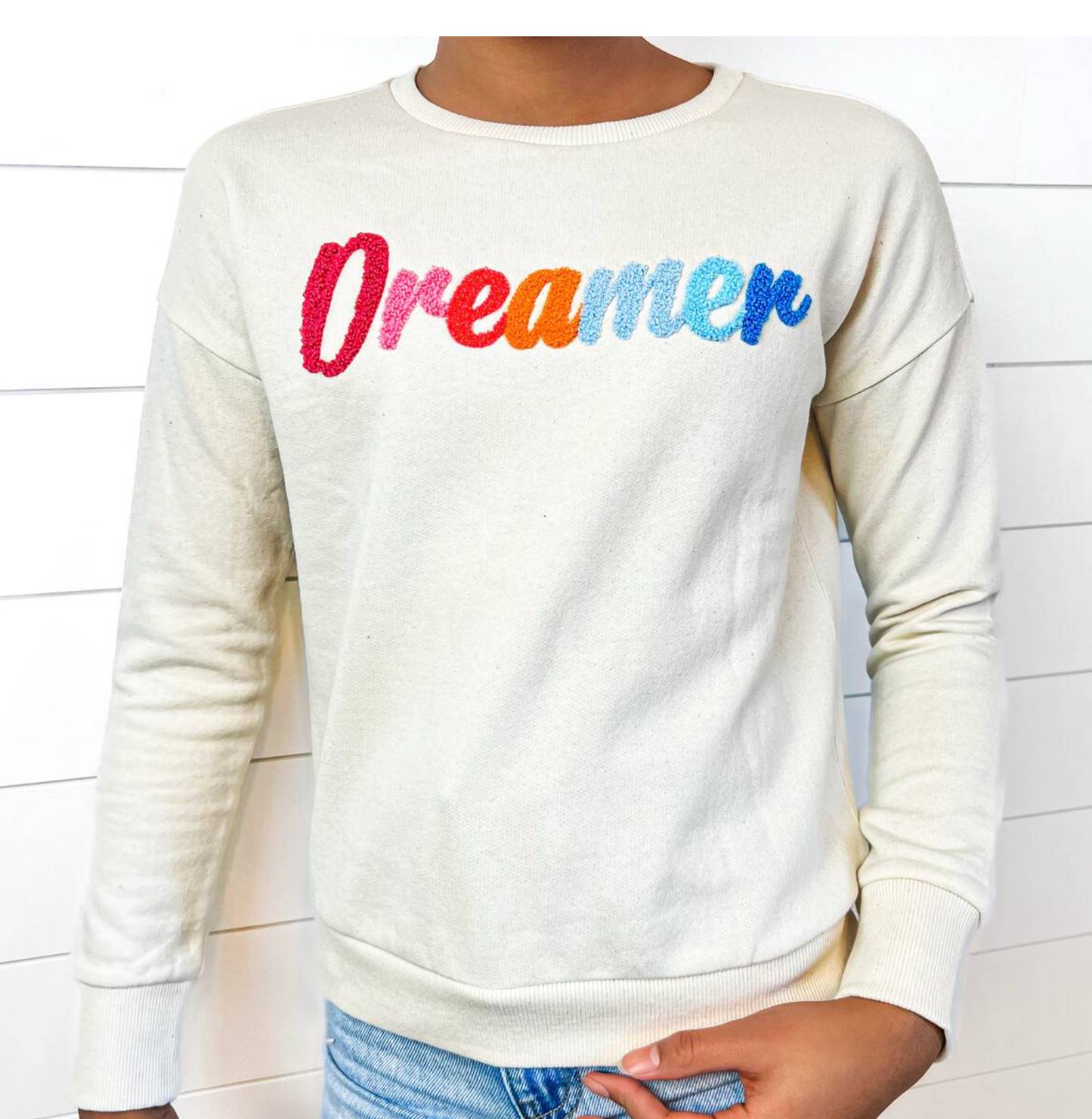 Rainbow Dreamer Chinelle Patch LS Top