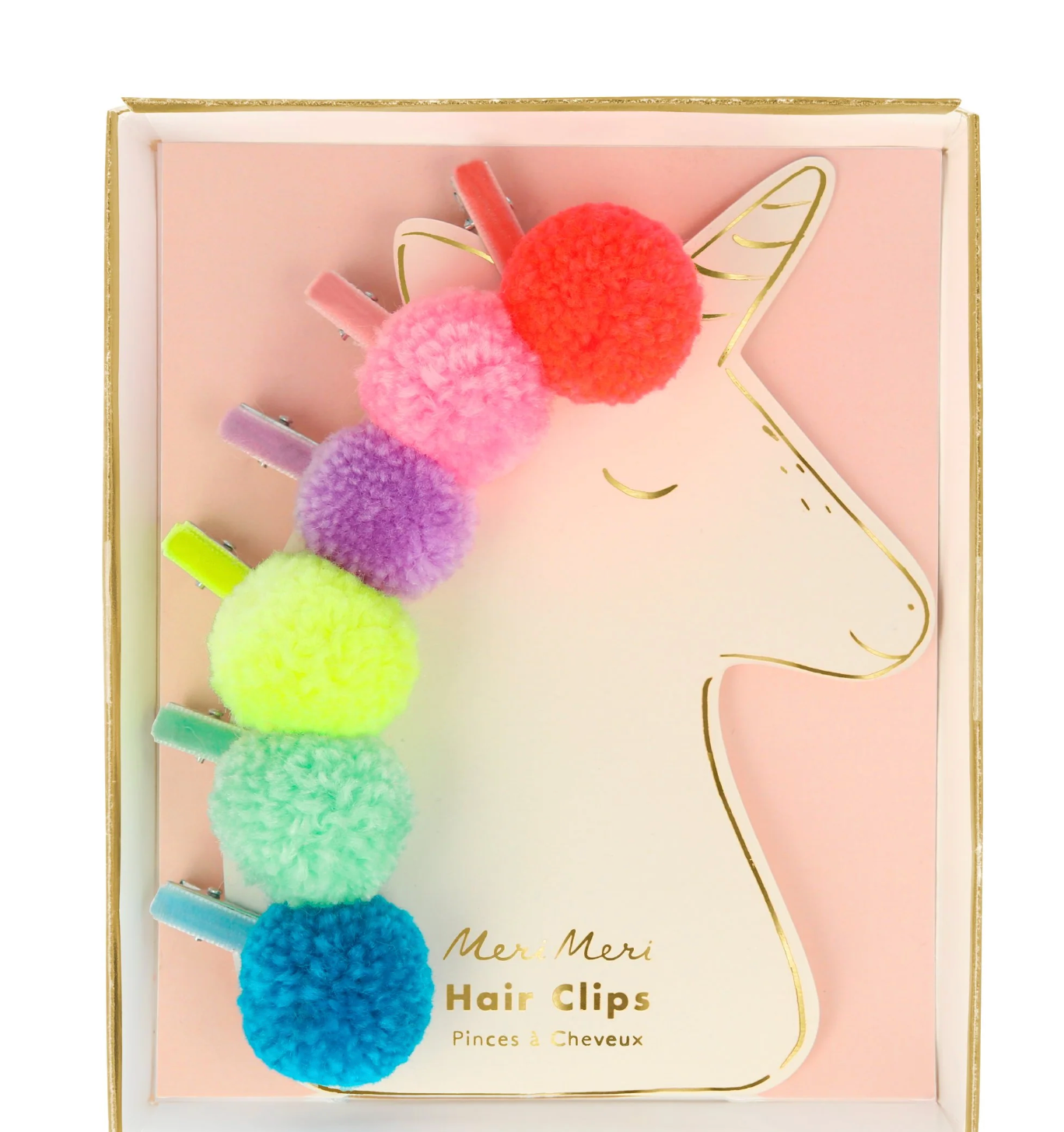 Pompom Unicorn Hair Clips