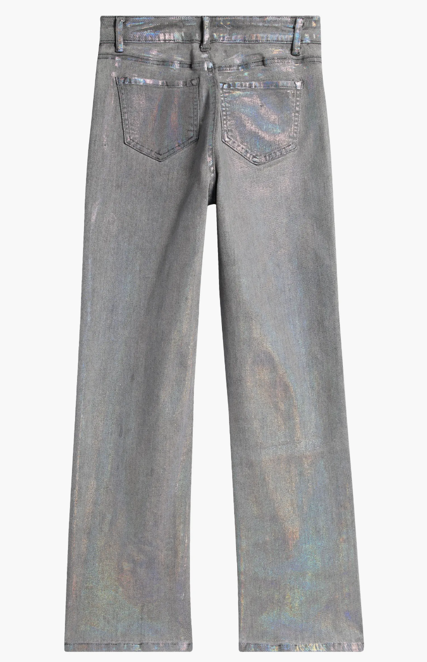 Opal Grey Foil Straight Leg Jeans