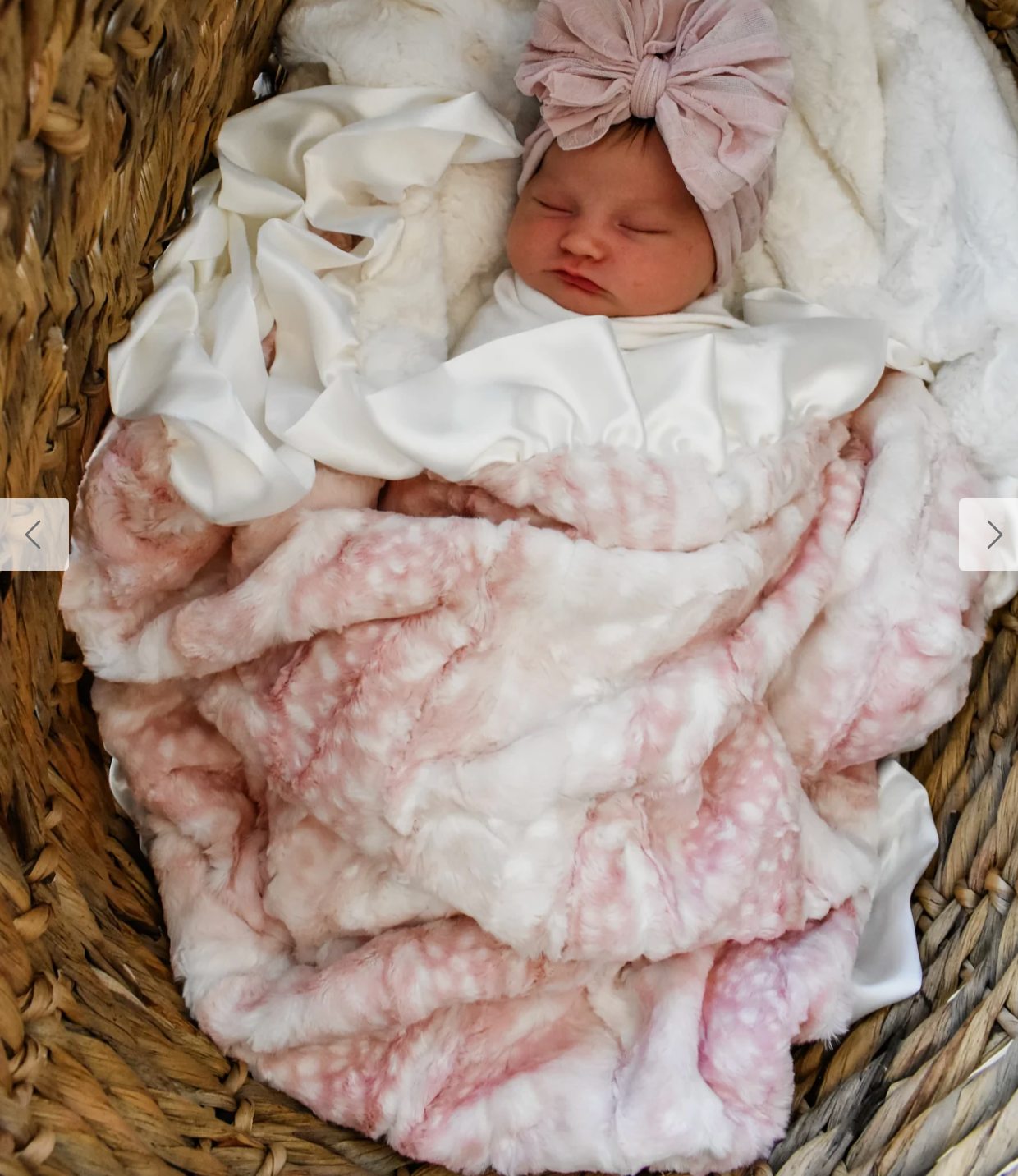 Sweet Pink Fawn Plush Blanket