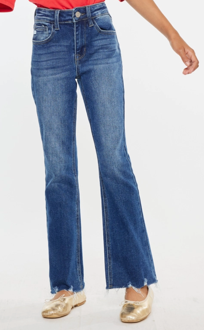 High Rise Bootcut Dark Jean