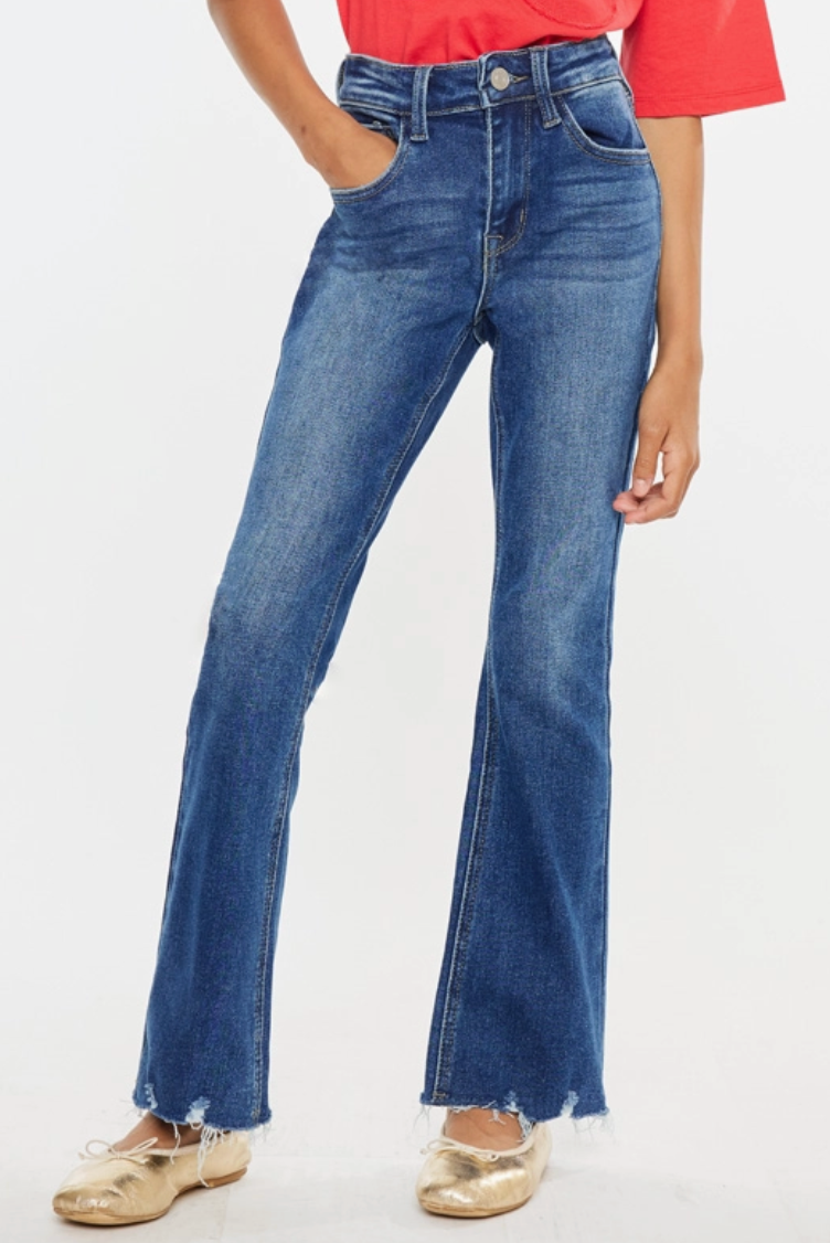 High Rise Bootcut Dark Jean