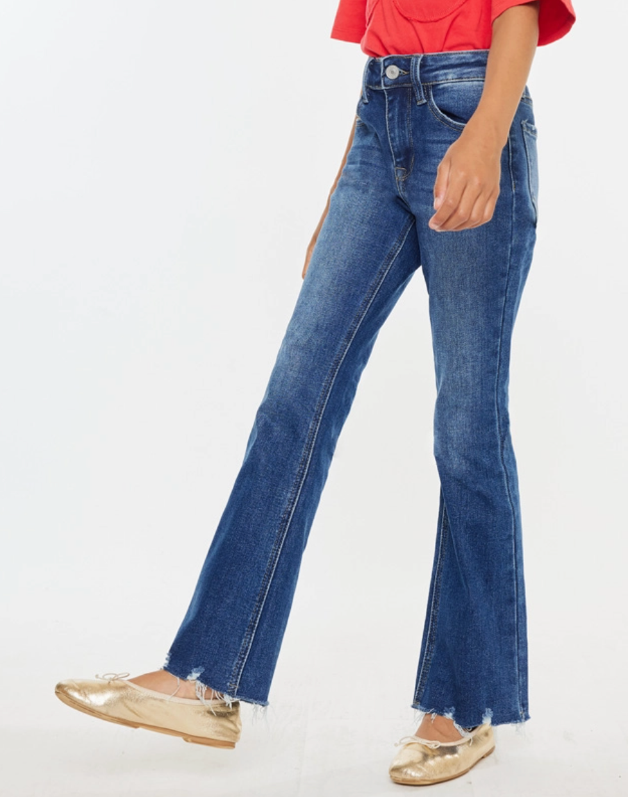 High Rise Bootcut Dark Jean