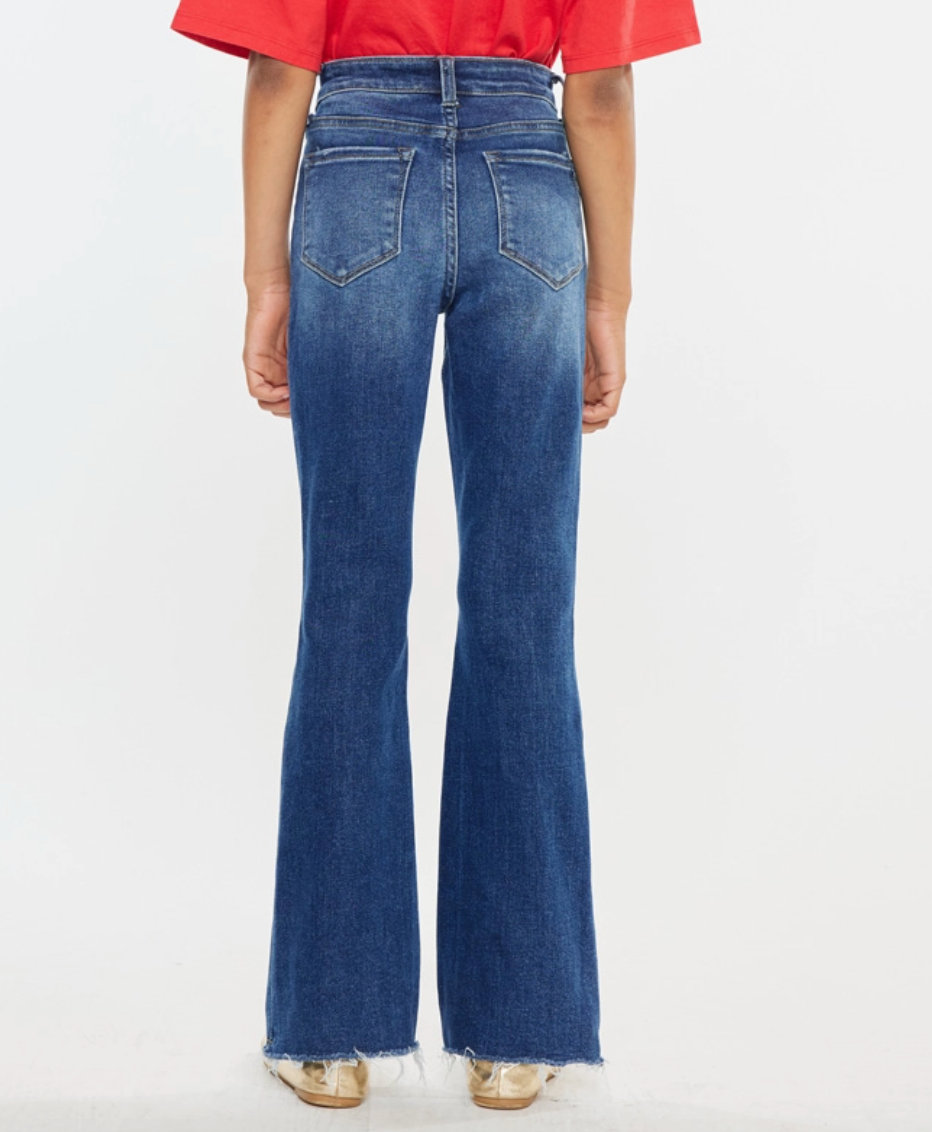 High Rise Bootcut Dark Jean