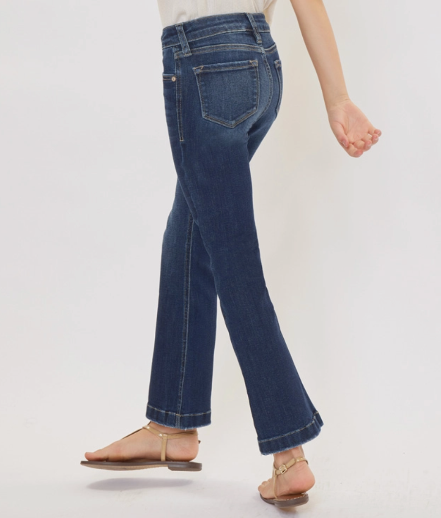 Youth Mid Rise Flare Jean Dark Wash