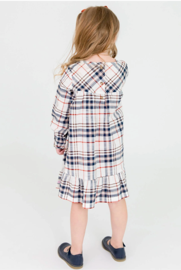 Homegrown Harvest Plaid Ruffle Hem Dress