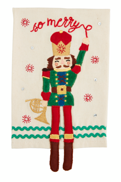Merry Nutcracker Dangle Towel