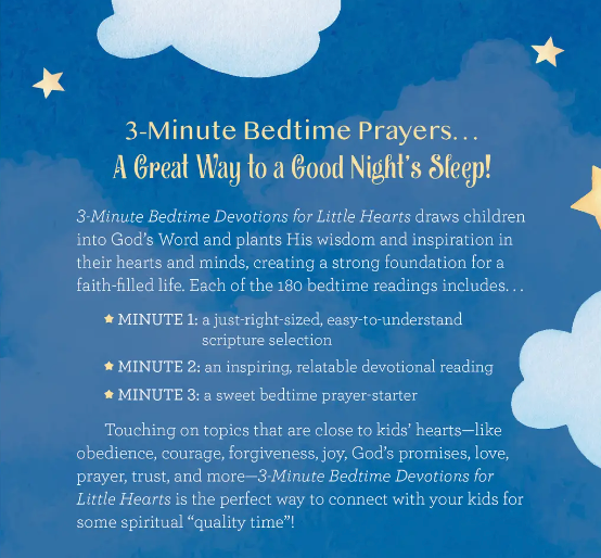 3-Minute Bedtime Devotions For Little Hearts