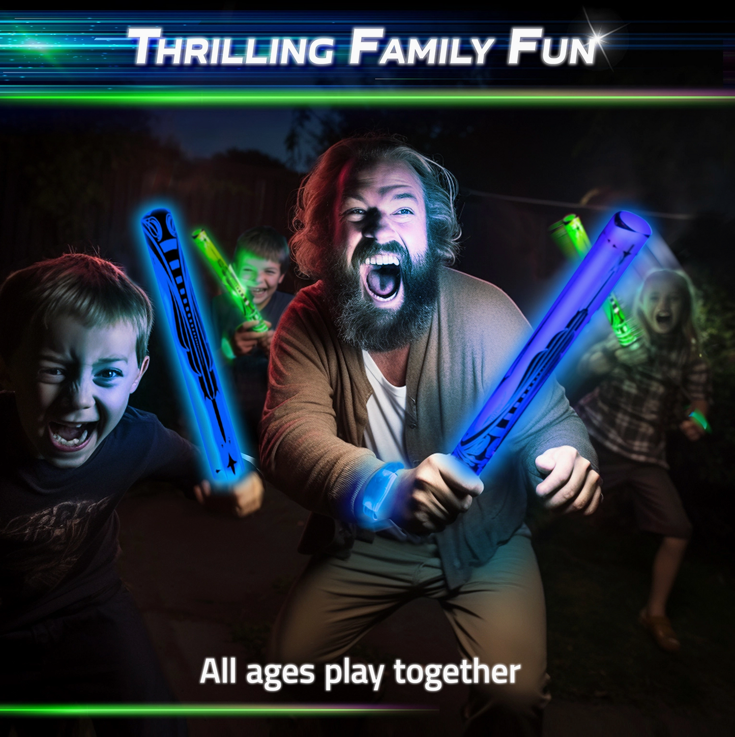 Glow Battle Family Pack: A Glow in the Dark Game