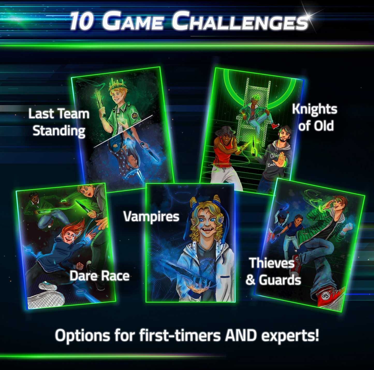 Glow Battle Family Pack: A Glow in the Dark Game