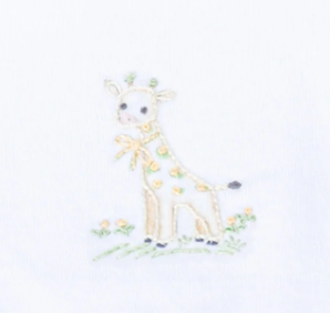 Magnolia Baby Vintage Giraffe Gathered Gown Yellow