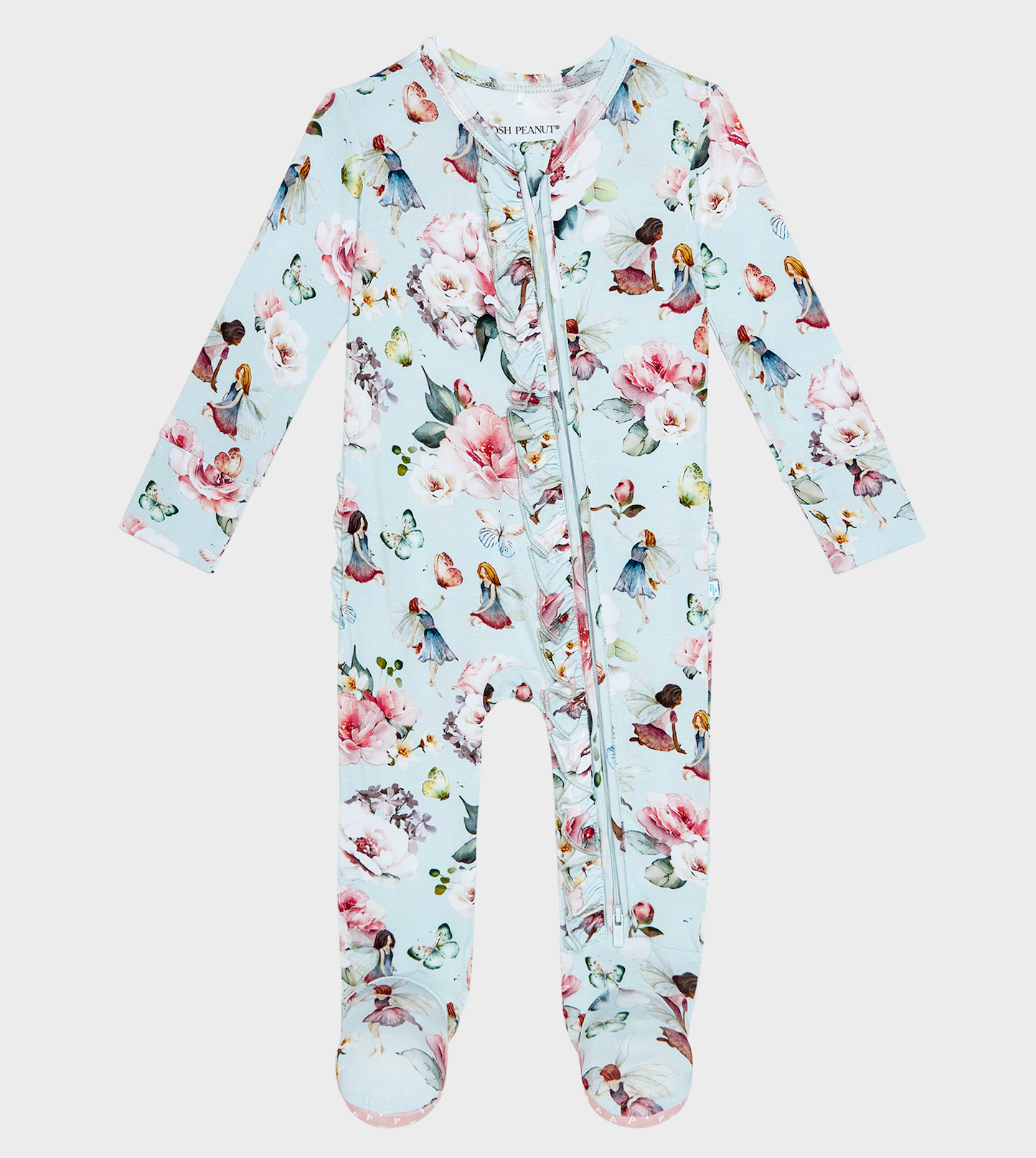 Posh Peanut Melinda Footie Ruffled Zippered One Piece