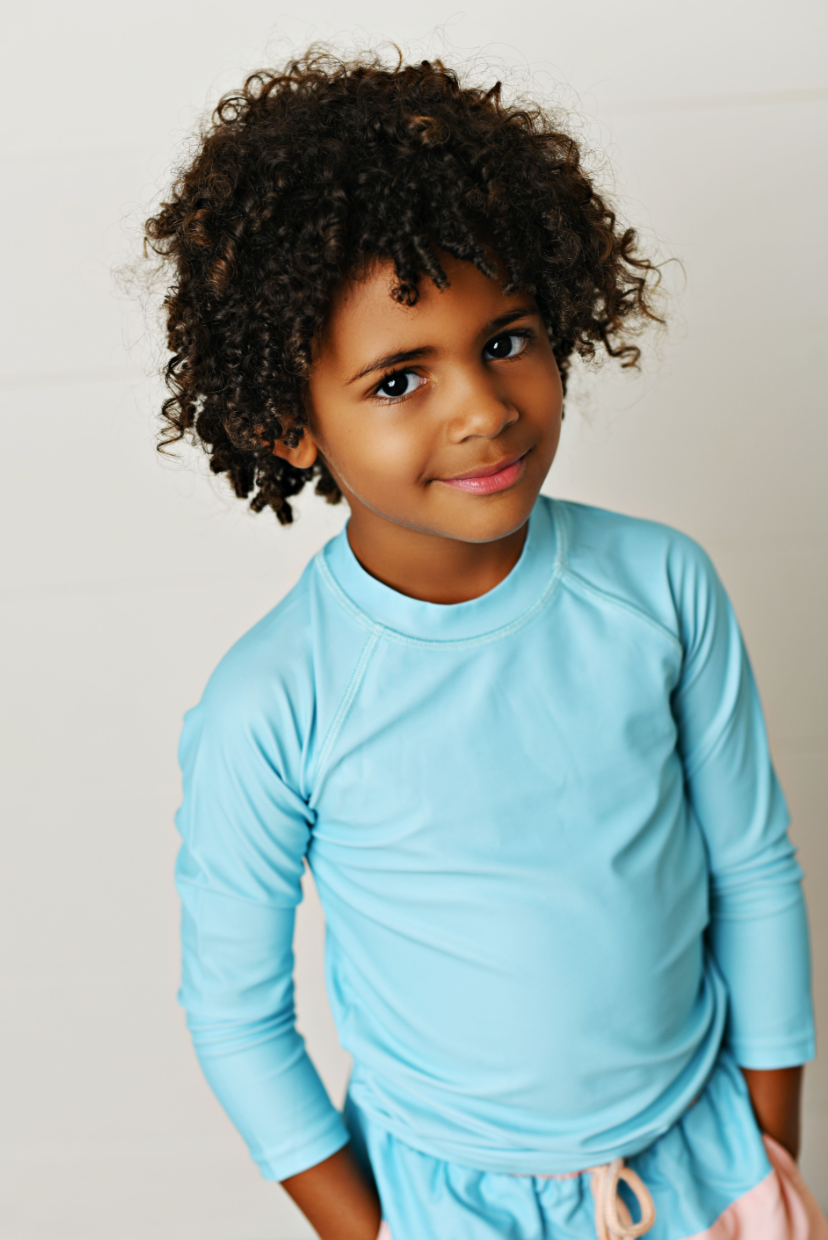 SB UPF 50 Boy Rashguard Aqua