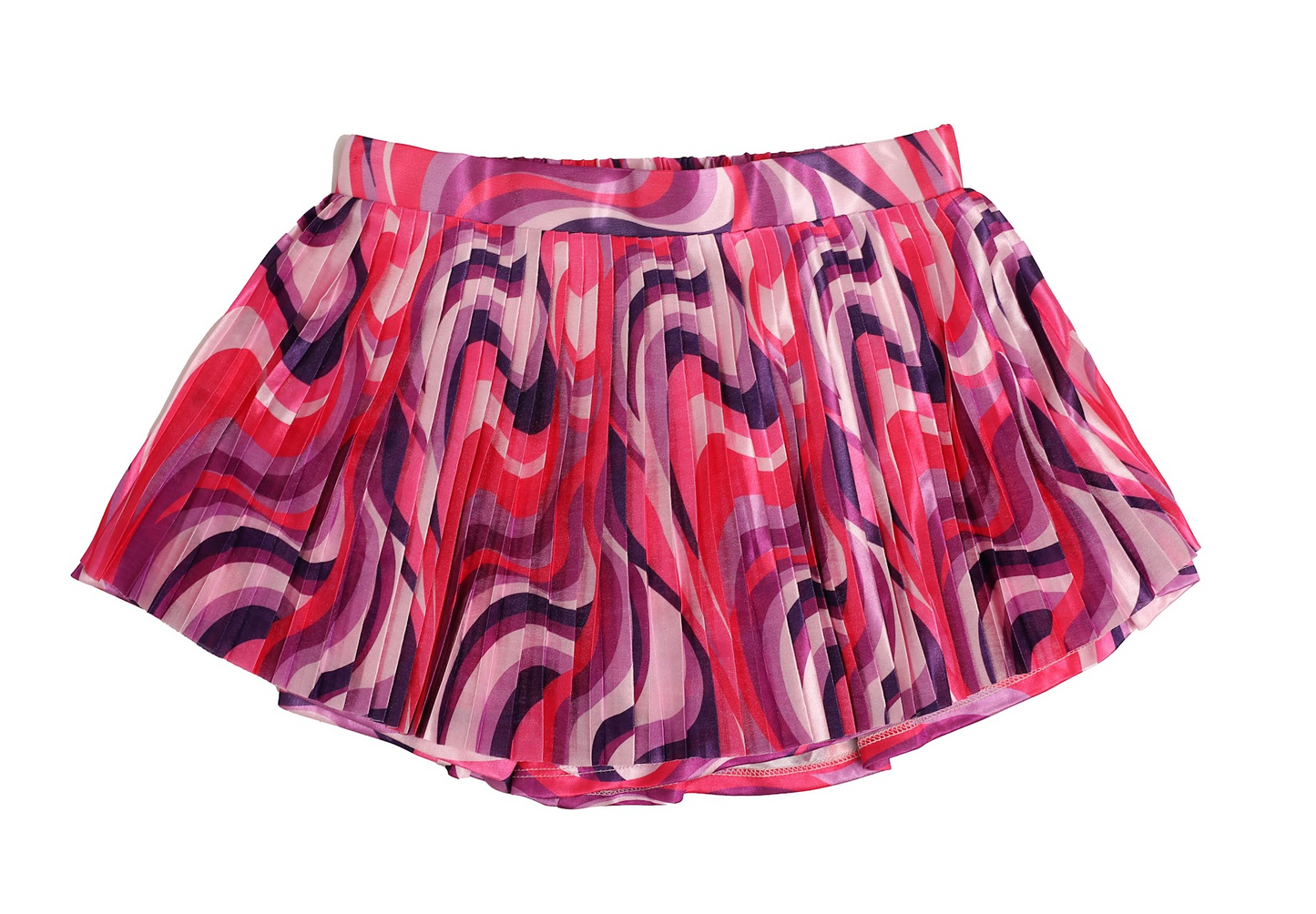 Pleated Skort in Groovy Print