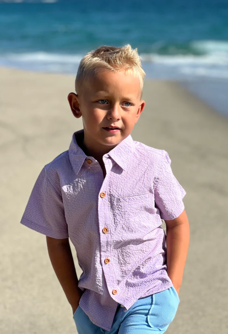 Newport Blue/Pink Plaid Shirt