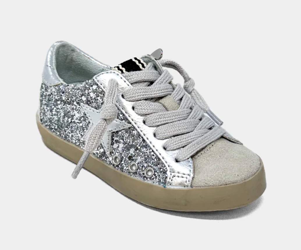 ShuShop Paula Silver Shimmer Sneaker