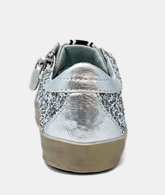 ShuShop Paula Silver Shimmer Sneaker