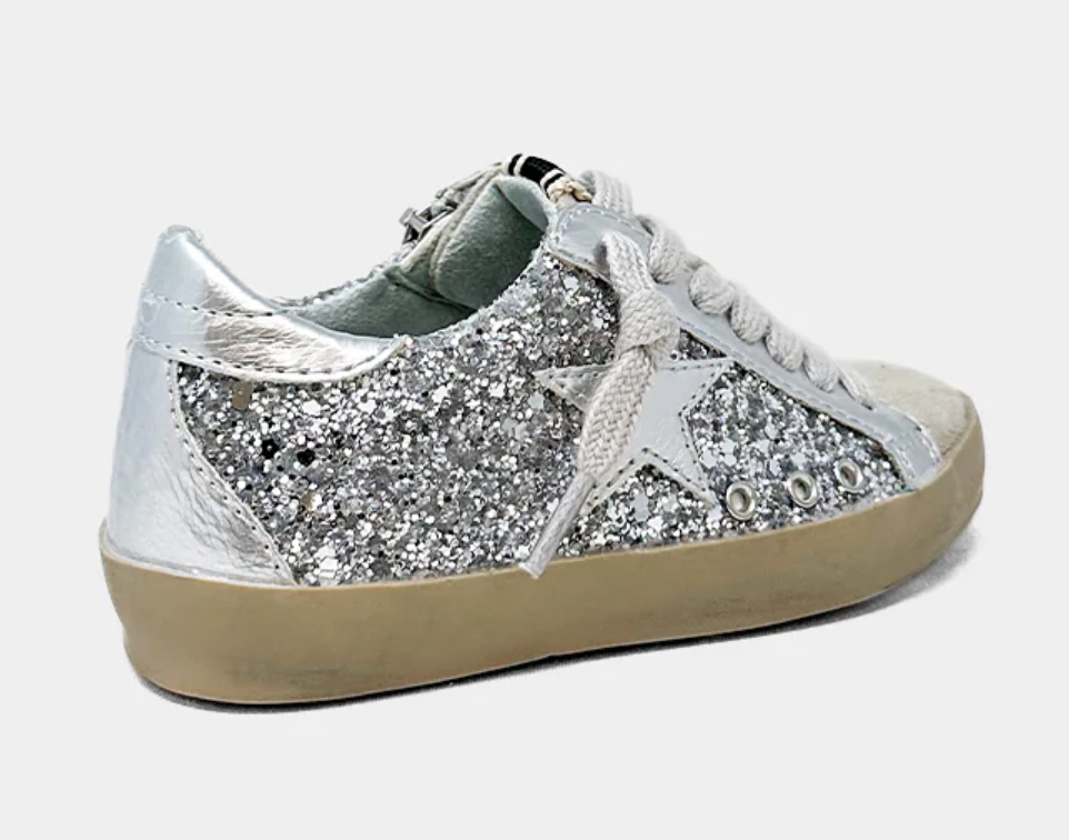 ShuShop Paula Silver Shimmer Sneaker