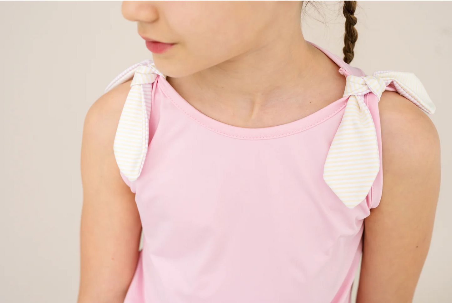 Jessica Tank- Cotton Candy Pink, Sunshine Yellow Ministripe