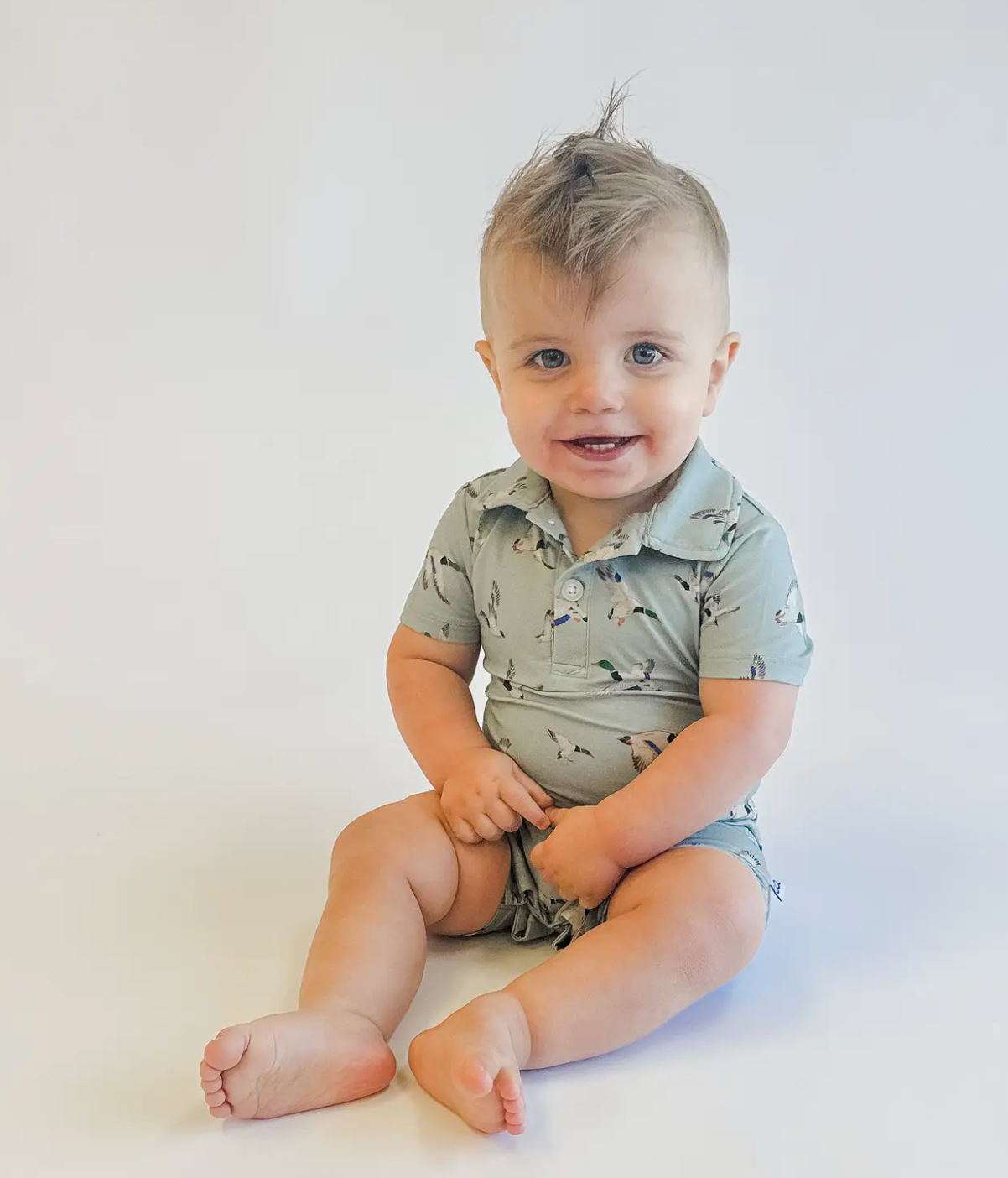 Mallard Ducks - Ss Polo Romper