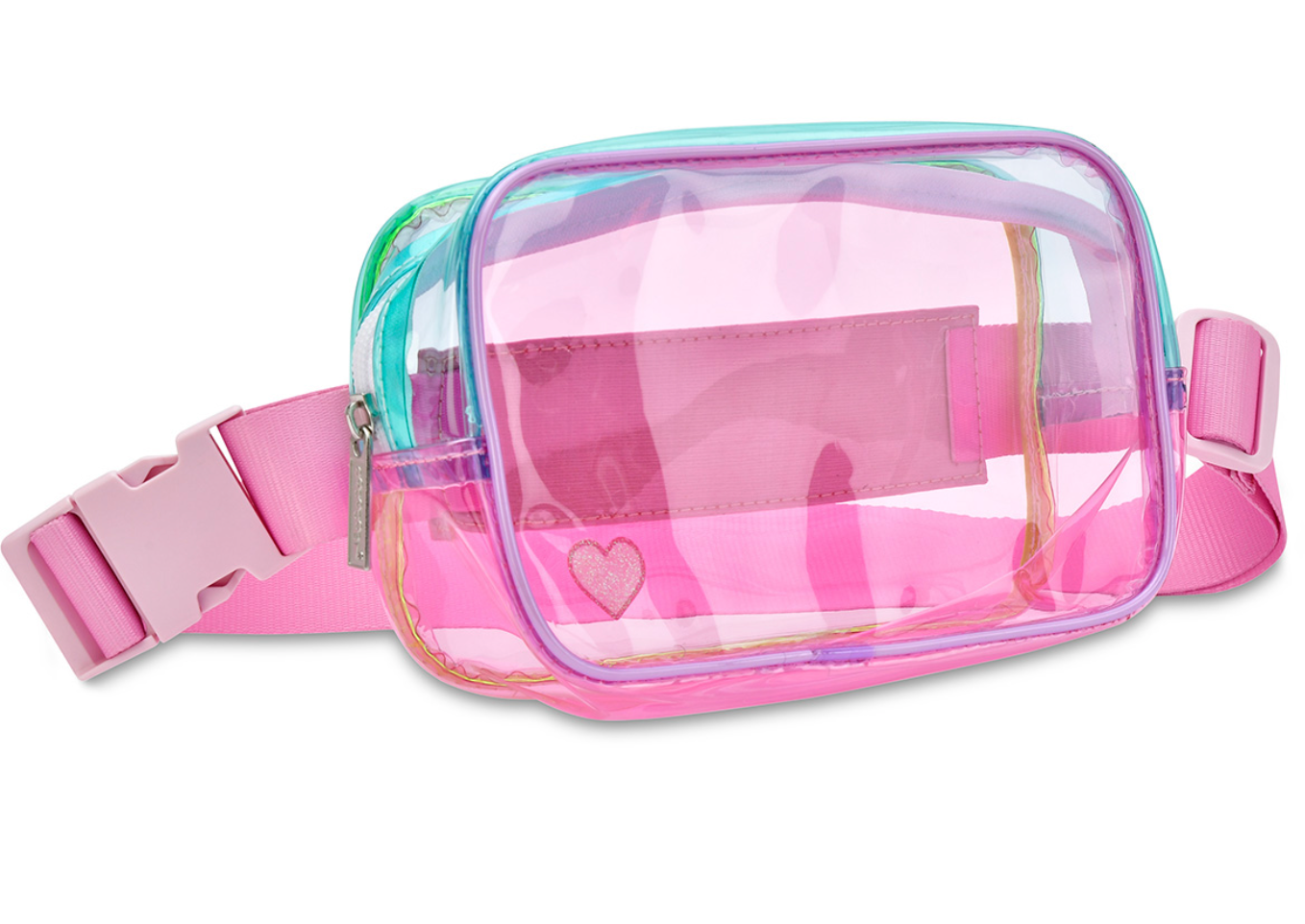 Color Block Clear Belt Bag