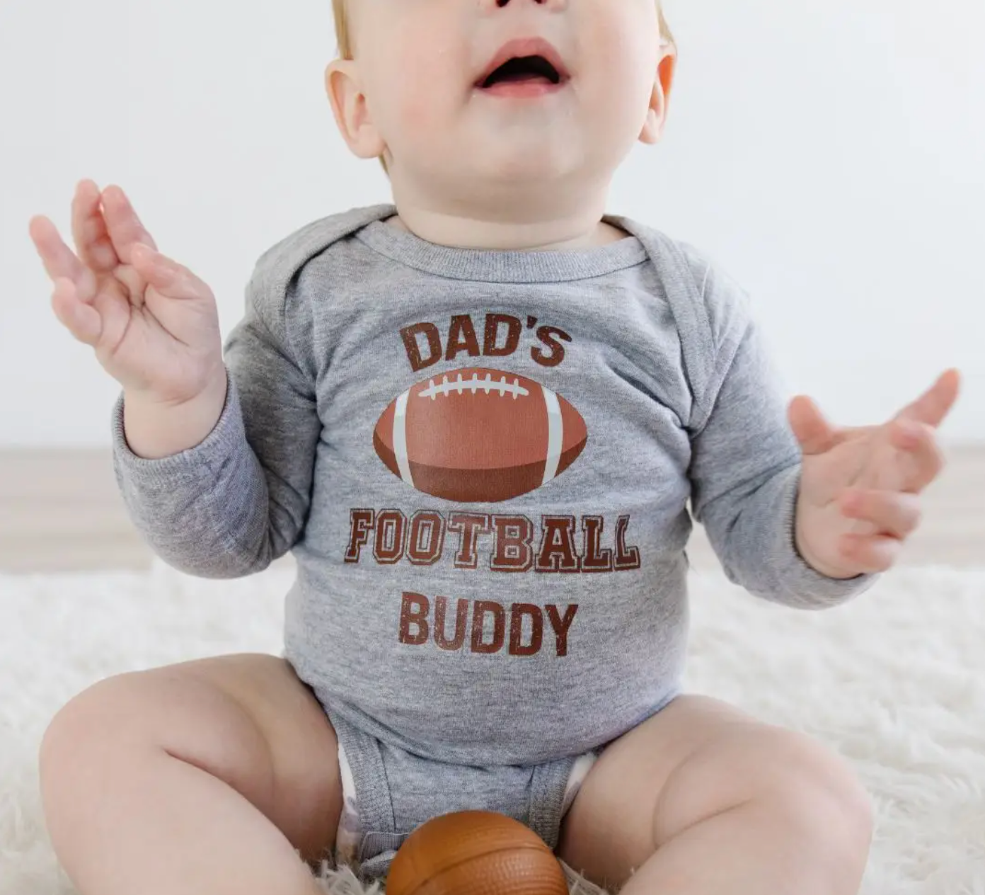Dad's Football Buddy Long Sleeve Bodysuit
