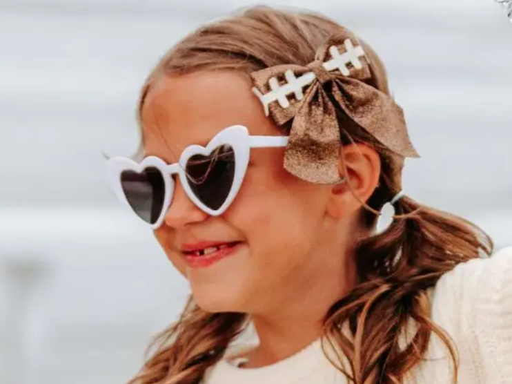 Football Bow Clip - Hair Bows