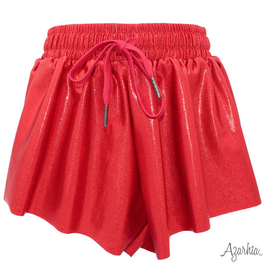 Shimmer Butterfly Short in Red