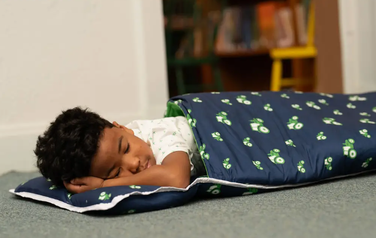 Nap Mat- Tractors on Navy